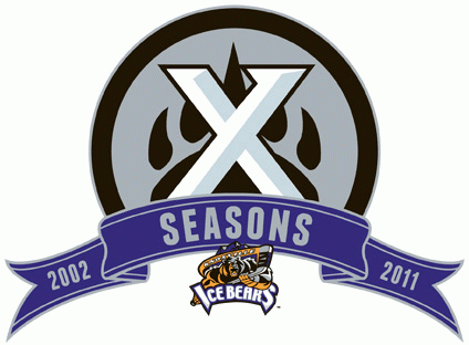 knoxville ice bears 2011 anniversary logo v2 iron on transfers for T-shirts
